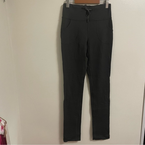 lululemon athletica women's green drawstring waist leggings joggers size 8 - Picture 1 of 10